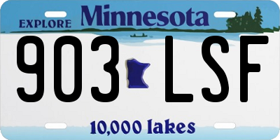 MN license plate 903LSF