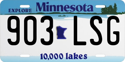 MN license plate 903LSG