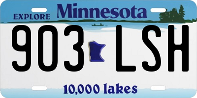 MN license plate 903LSH