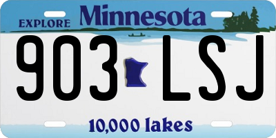 MN license plate 903LSJ