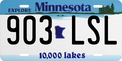 MN license plate 903LSL