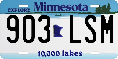 MN license plate 903LSM