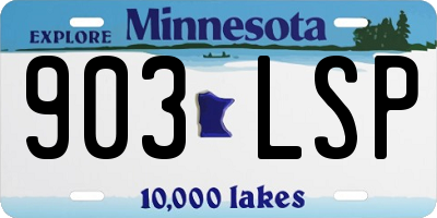 MN license plate 903LSP