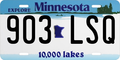 MN license plate 903LSQ