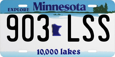 MN license plate 903LSS