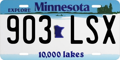 MN license plate 903LSX