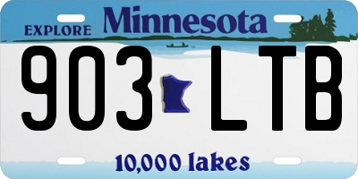 MN license plate 903LTB