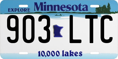 MN license plate 903LTC