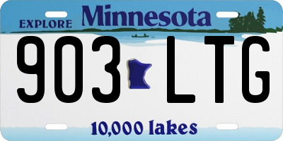 MN license plate 903LTG