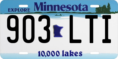 MN license plate 903LTI