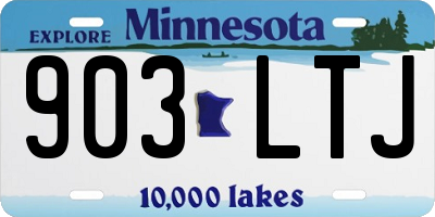 MN license plate 903LTJ