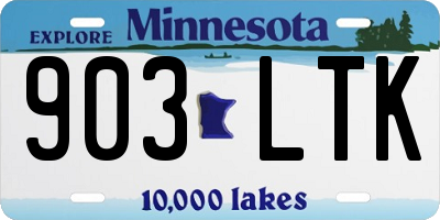 MN license plate 903LTK