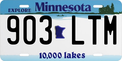 MN license plate 903LTM