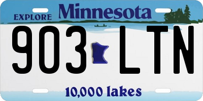 MN license plate 903LTN