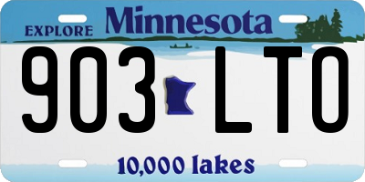 MN license plate 903LTO