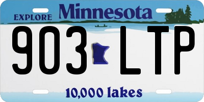 MN license plate 903LTP