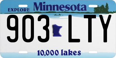 MN license plate 903LTY