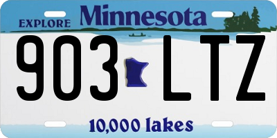 MN license plate 903LTZ
