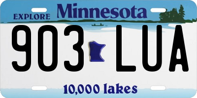 MN license plate 903LUA