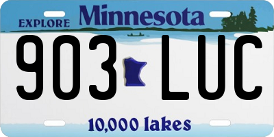 MN license plate 903LUC