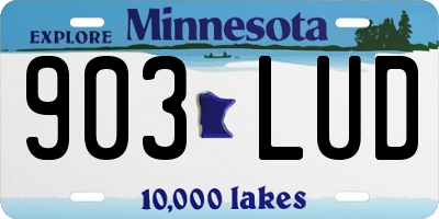 MN license plate 903LUD