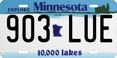 MN license plate 903LUE