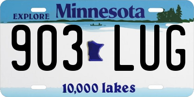 MN license plate 903LUG