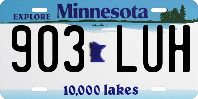 MN license plate 903LUH