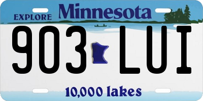 MN license plate 903LUI
