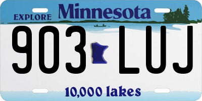 MN license plate 903LUJ