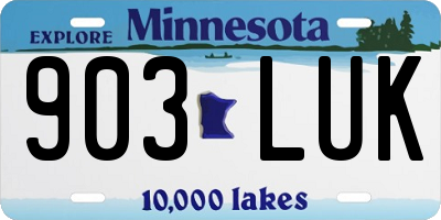 MN license plate 903LUK