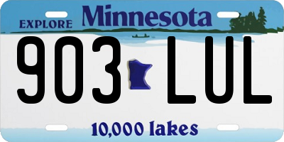 MN license plate 903LUL