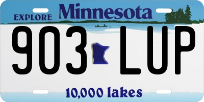 MN license plate 903LUP