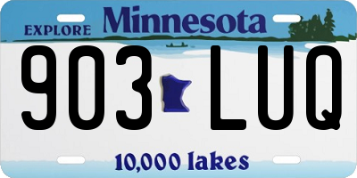 MN license plate 903LUQ