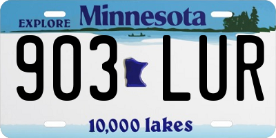 MN license plate 903LUR