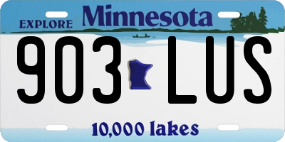 MN license plate 903LUS