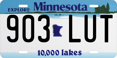 MN license plate 903LUT