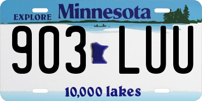 MN license plate 903LUU