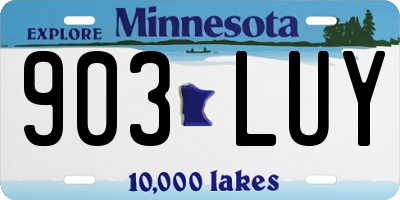 MN license plate 903LUY
