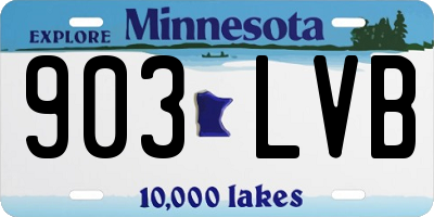 MN license plate 903LVB