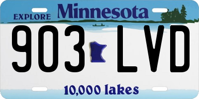 MN license plate 903LVD