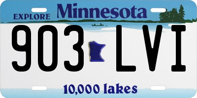 MN license plate 903LVI
