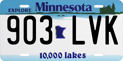 MN license plate 903LVK