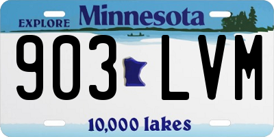 MN license plate 903LVM