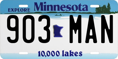 MN license plate 903MAN