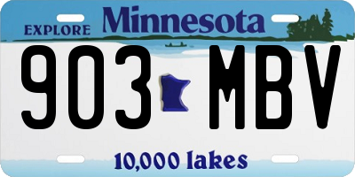 MN license plate 903MBV