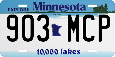 MN license plate 903MCP