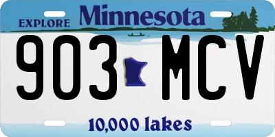 MN license plate 903MCV