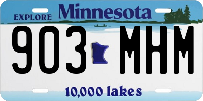 MN license plate 903MHM
