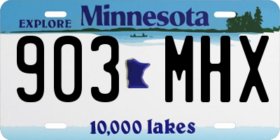 MN license plate 903MHX